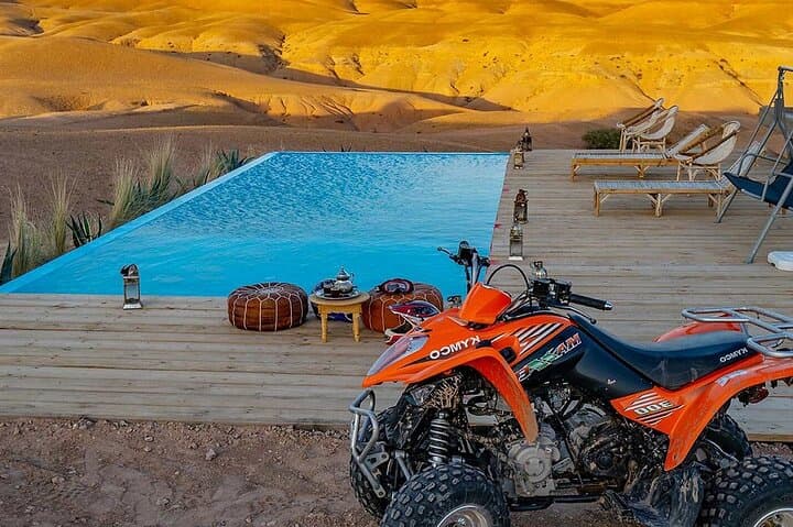 Agafay Desert Dinner & Show with Quad and Sunset Camel Ride